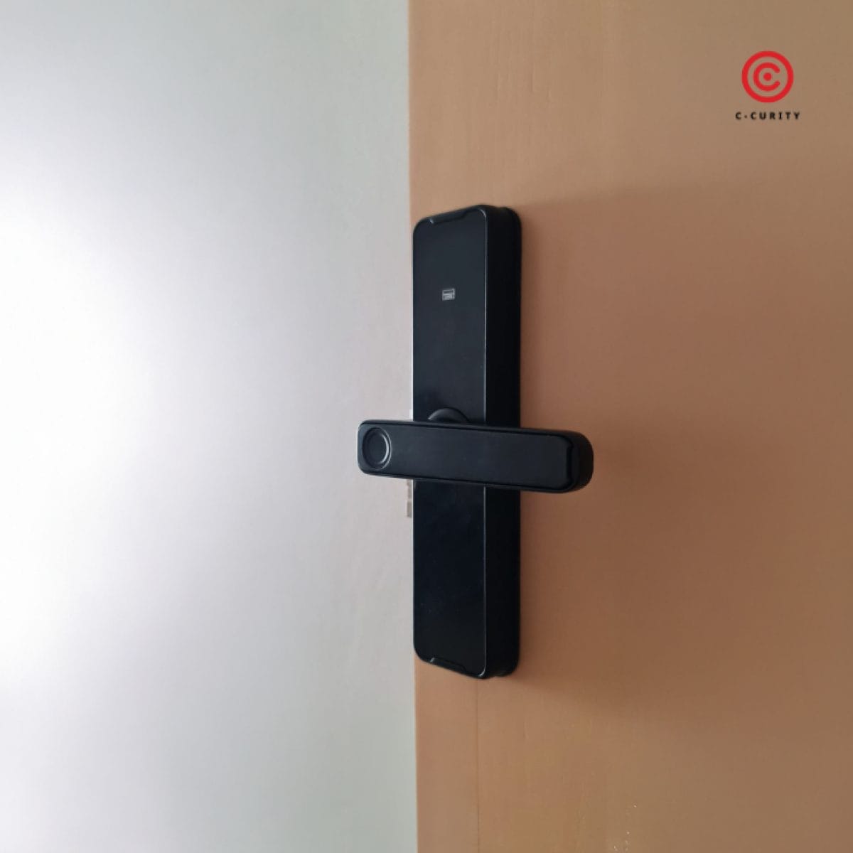 กลอนดิจิตอล ติดตั้ง ประตูบานเปิด C-CURITY Digital Door Lock DMB518