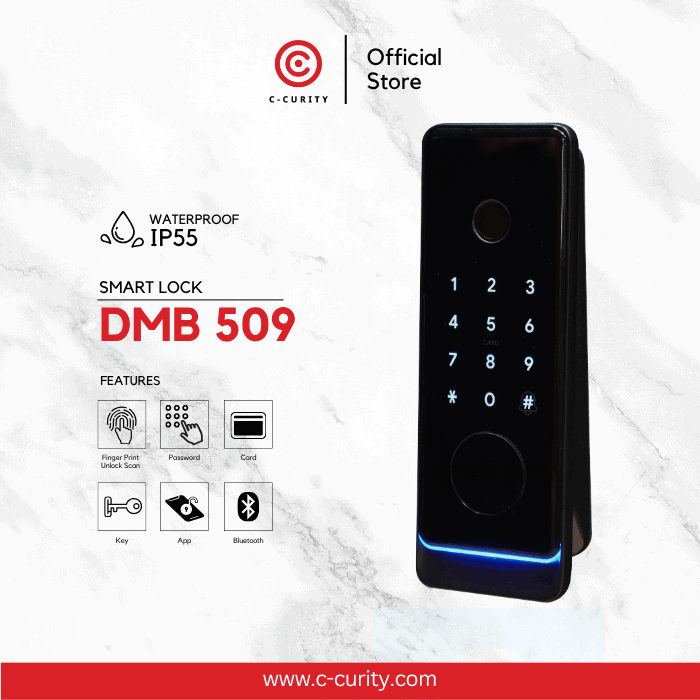 C-CURITY DRB509 Waterproof Digital Door Lock กลอนดิจิตอลกันน้ำ 5 ระบบ