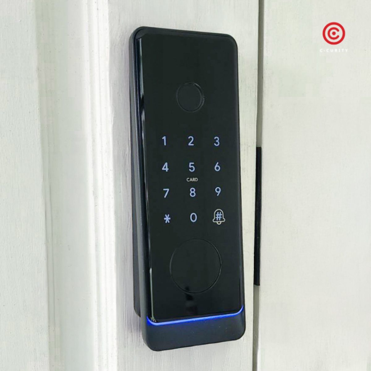 C-CURITY DRB509 Waterproof Digital Door Lock กลอนดิจิตอลกันน้ำ 5 ระบบ​ Rim Lock ติดตั้งเสริม