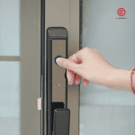 กลอนดิจิตอล ประตูบานเลื่อน ประตูบานเปิด ประตูอลูมิเนียม กลอนประตูดิจิตอล กันน้ำ สแกนนิ้ว Fingerprints Unlock DMB508 C-CURITY Digital Door Lock Smart Locks