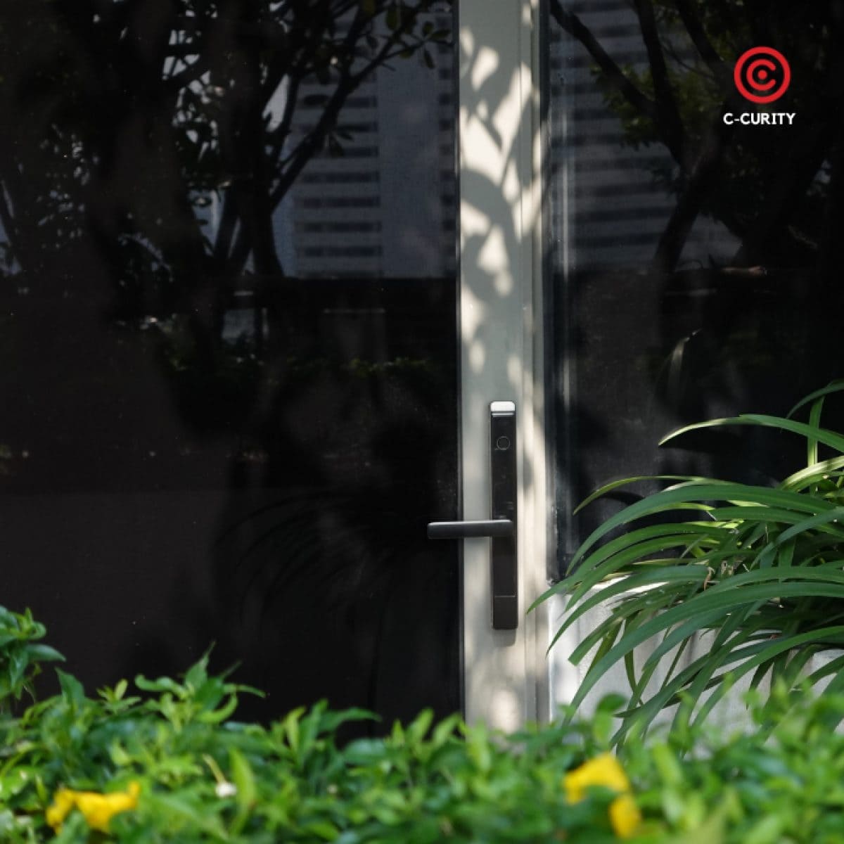 C-CURITY Digital Door Lock Smart Lock Waterproof IP65 กลอนประตูดิจิตอลกันน้ำ กลอนดิจิตอล บานอลูมิเนียม บานเปิด บานเลื่อน DMB 5038