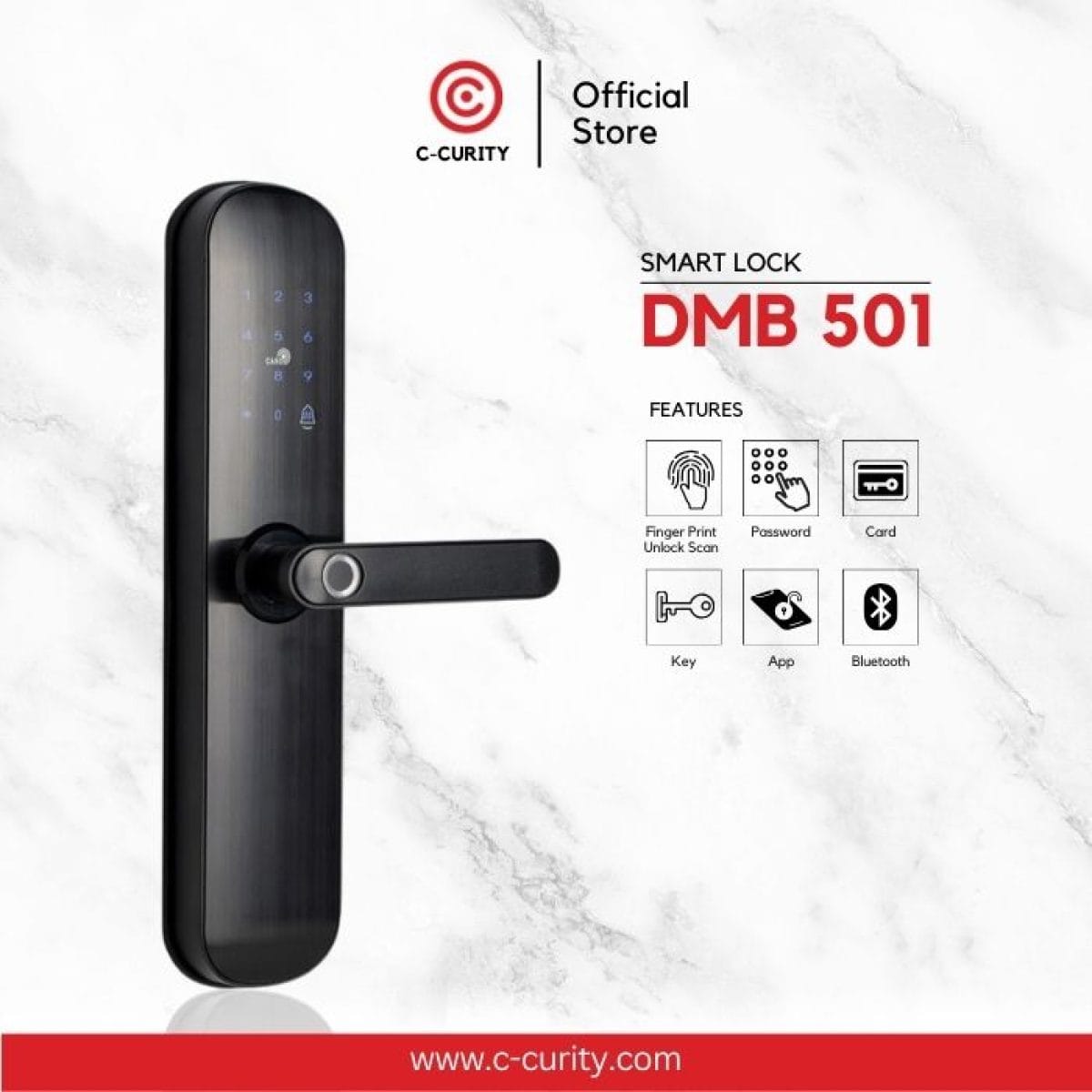 C-Curity Digital Door Lock - DMB501 สมาร์ทล็อค กลอนดิจิตอล