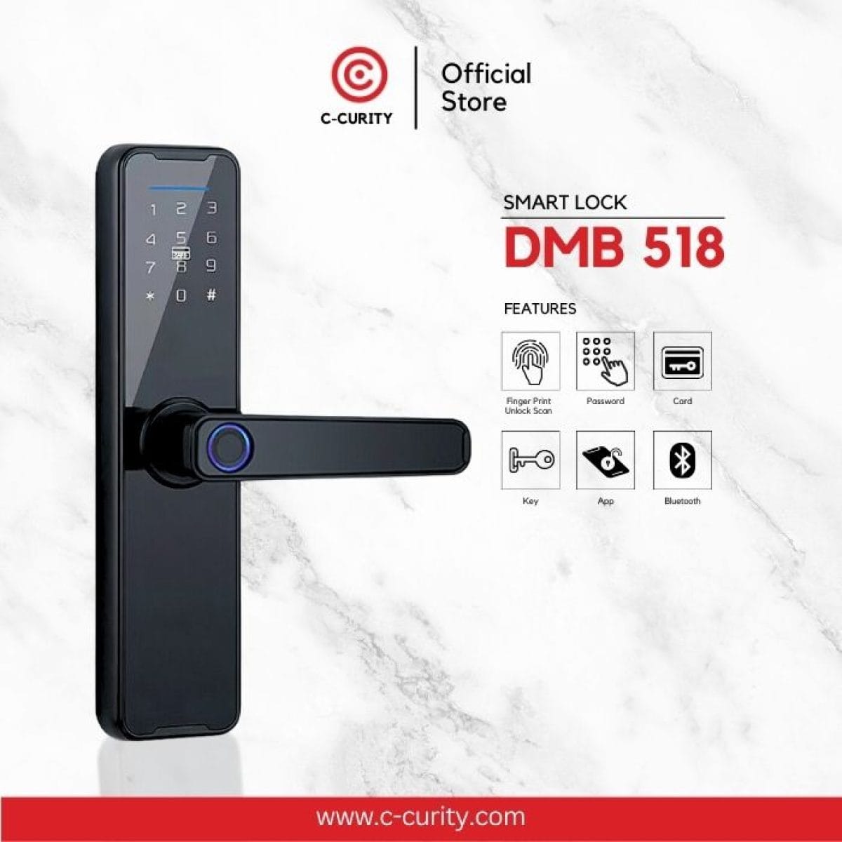 C-Curity Digital Door Lock - DMB518 สมาร์ทล็อค กลอนดิจิตอล