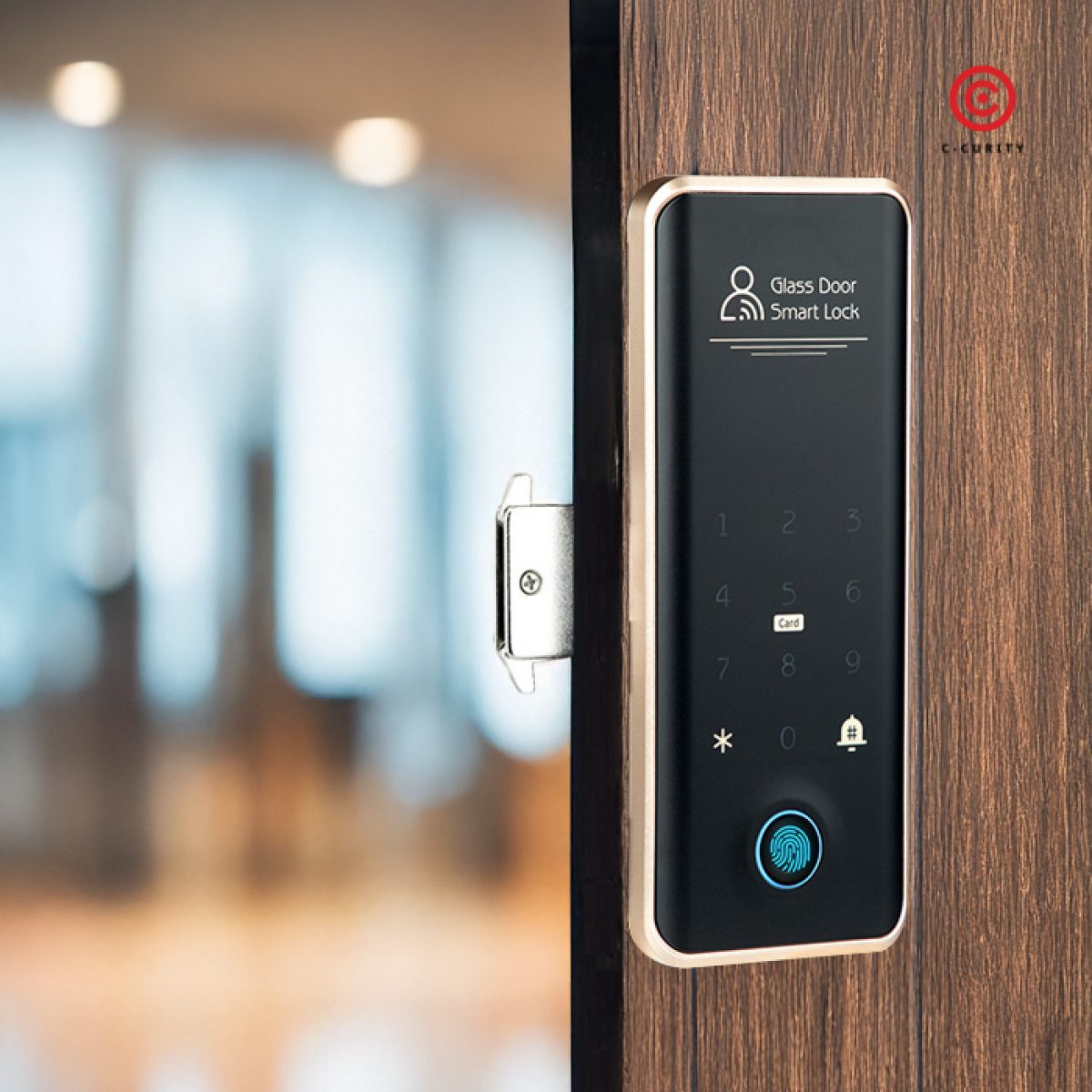 C-CURITY Digital Door Lock ติดเสริม ไม่ต้องเปลี่ยนกลอนเดิม Waterproof กันน้ำ IP65