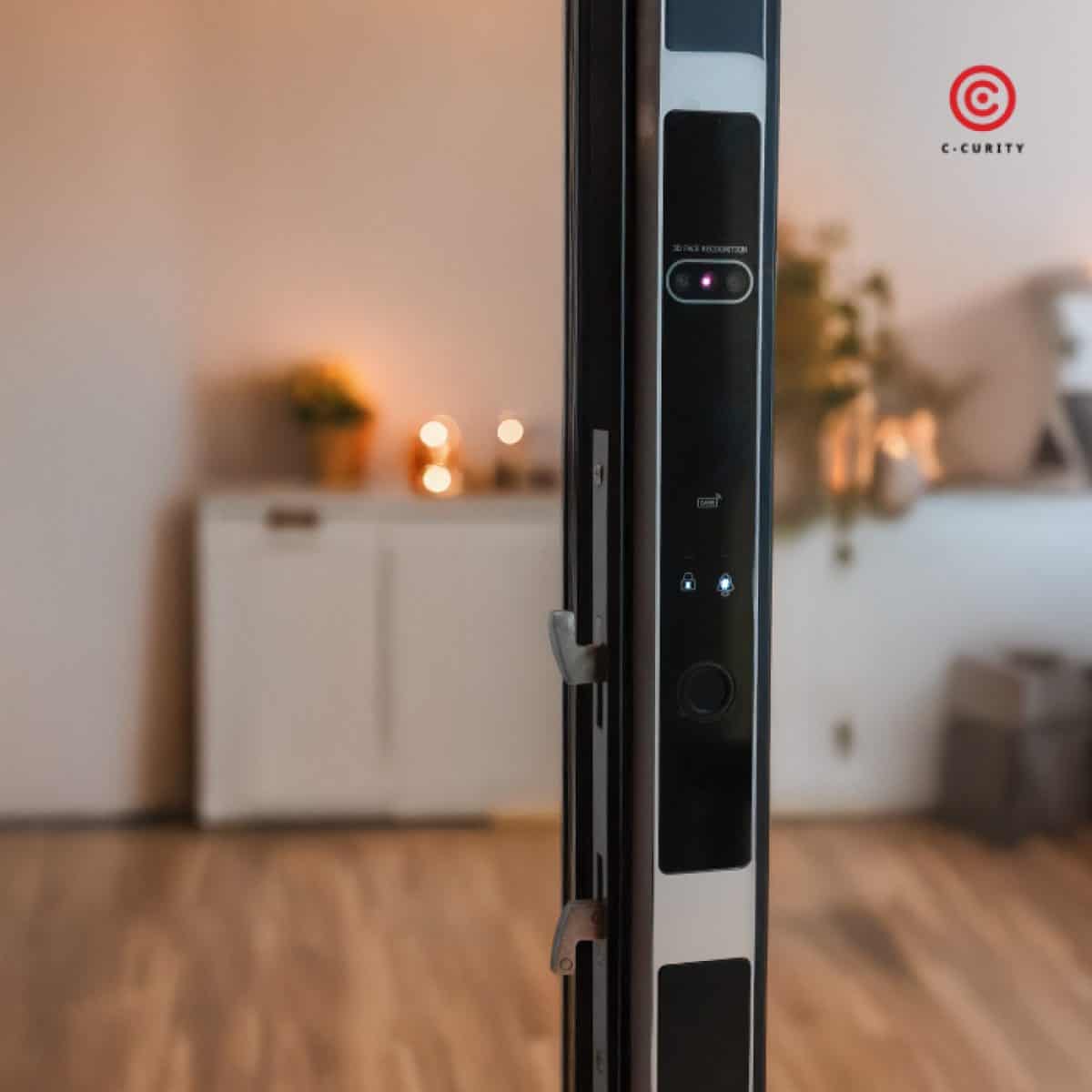 Digital Door Lock สแกนใบหน้า ปลดล็อกด้วยการ์ด สแกนนิ้วได้ สแกนหน้าได้ DMB6001B C-CURITY พร้อมบริการติดตั้งในกรุงเทพฯ และปริมณฑล