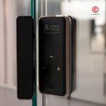 C-CURITY DGB504 กลอนประตูดิจิตอล ประตูกระจกเปลือย Digital Door Lock Glass Door