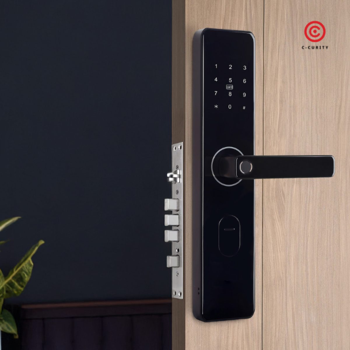 กลอนประตูดิจิตอลกันน้ำ Digital Door Lock with Waterproof IP65 C-CURITY